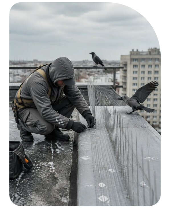 Защита от ворон под ключ в Гатчине по цене от 5138 р. | Сенат-Гтч